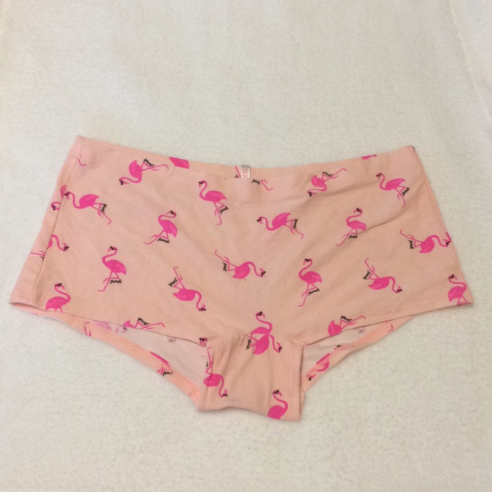 PINK victoria’s secret flamingo boyshort/undie